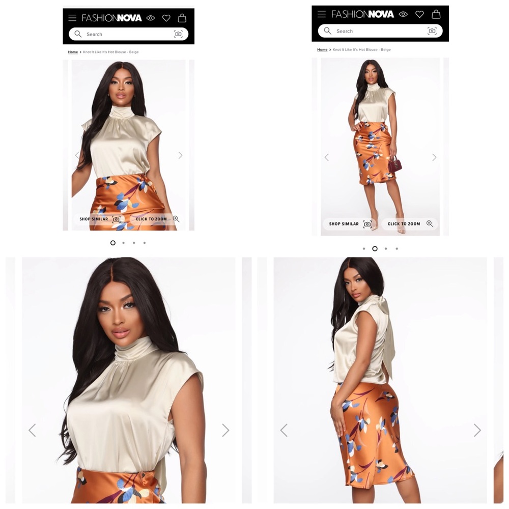 NWT Fashion Nova Tie Back Blouse